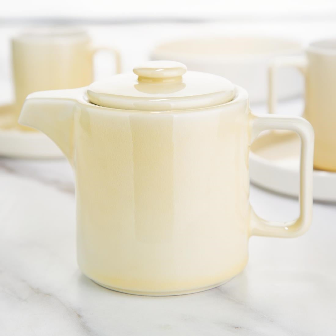 Olympia Fondant Tea Pots Lemon 450ml (2 Pack)