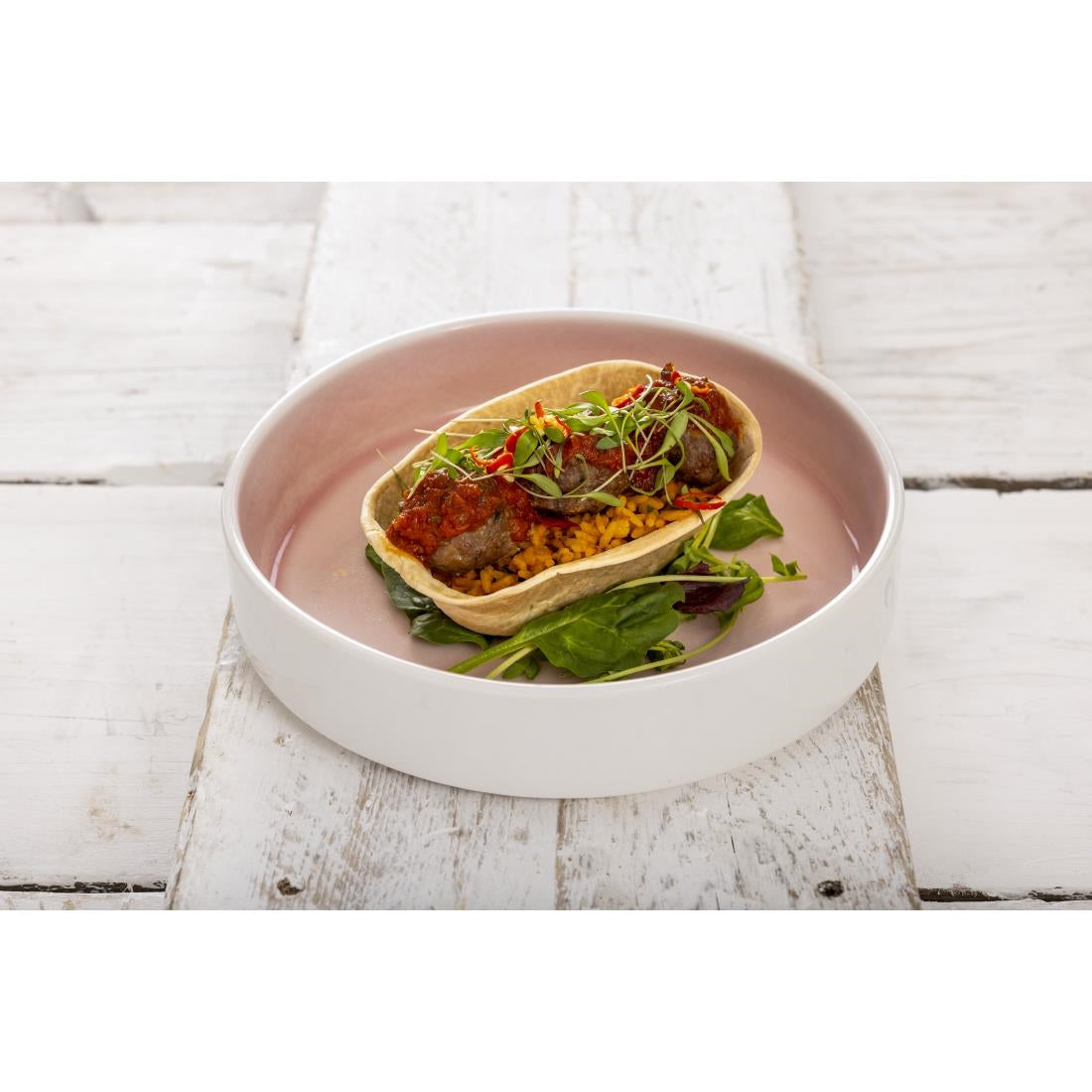 Olympia Fondant Stacking Bowls Pink 215mm (4 Pack)