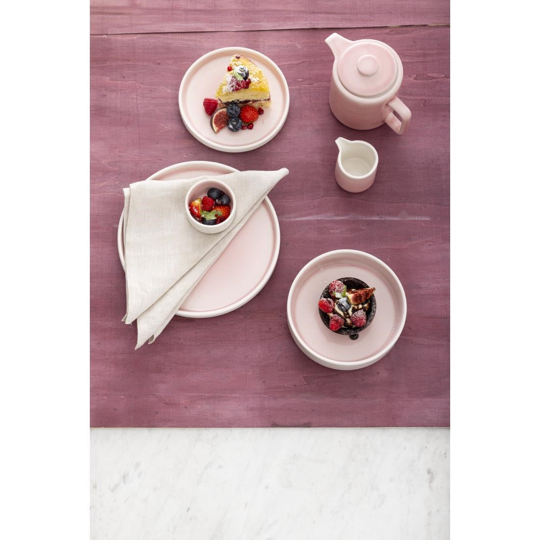 Olympia Fondant Plates Pink 270mm (4 Pack)