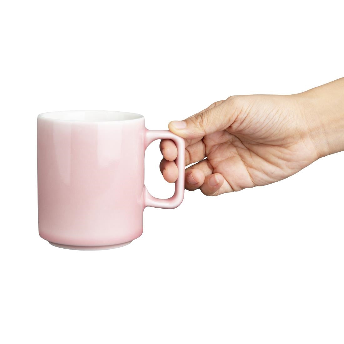 Olympia Fondant Mugs Pink 340ml (6 Pack)
