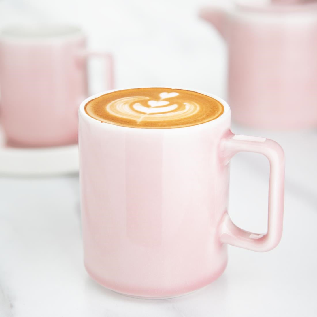 Olympia Fondant Mugs Pink 340ml (6 Pack)