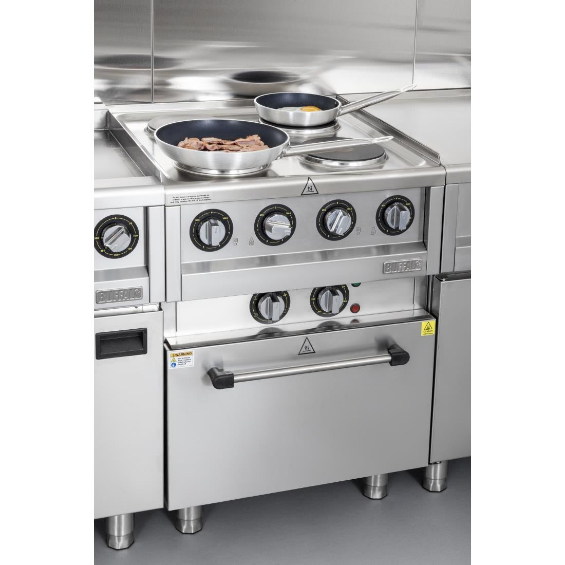 Buffalo 600 Series 4 Plate Electric Convection Oven Range
