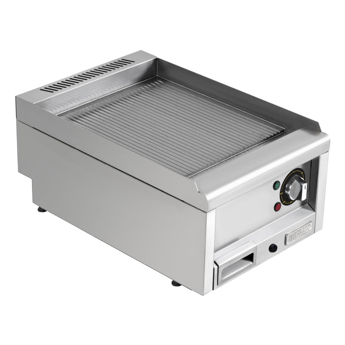 Buffalo 600 Series 3kW Ribbed Electric Griddle 400mm