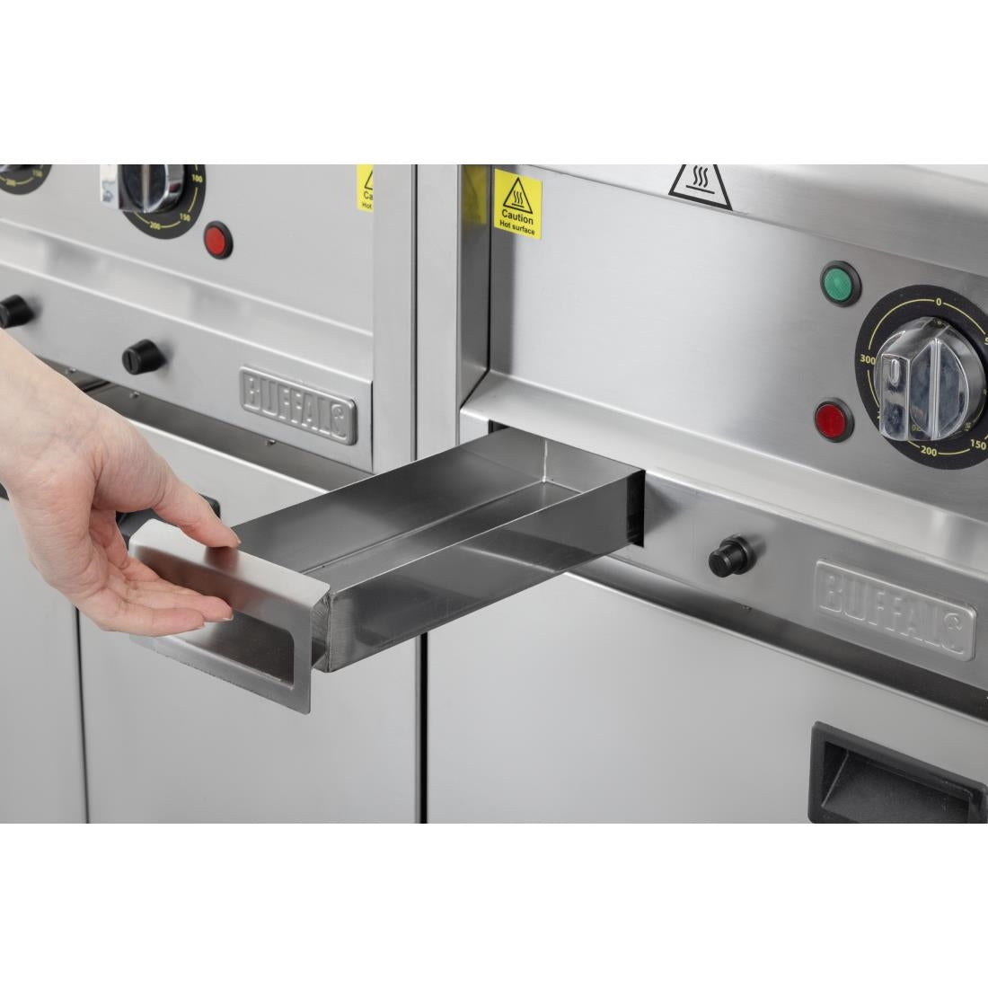 Buffalo 600 Series 3kW Ribbed Electric Griddle 400mm