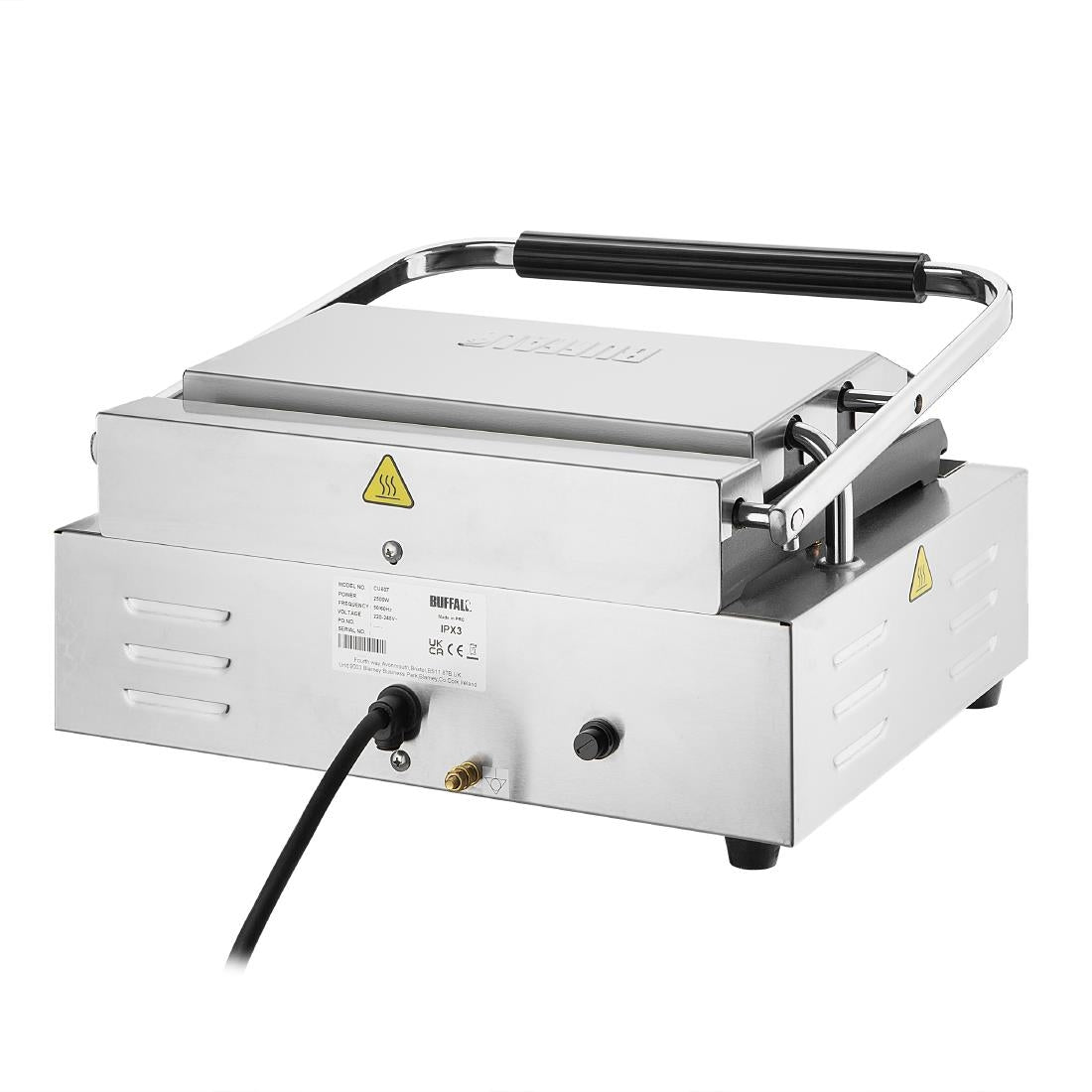 Buffalo Extra Large Contact Grill Single Flat Plate