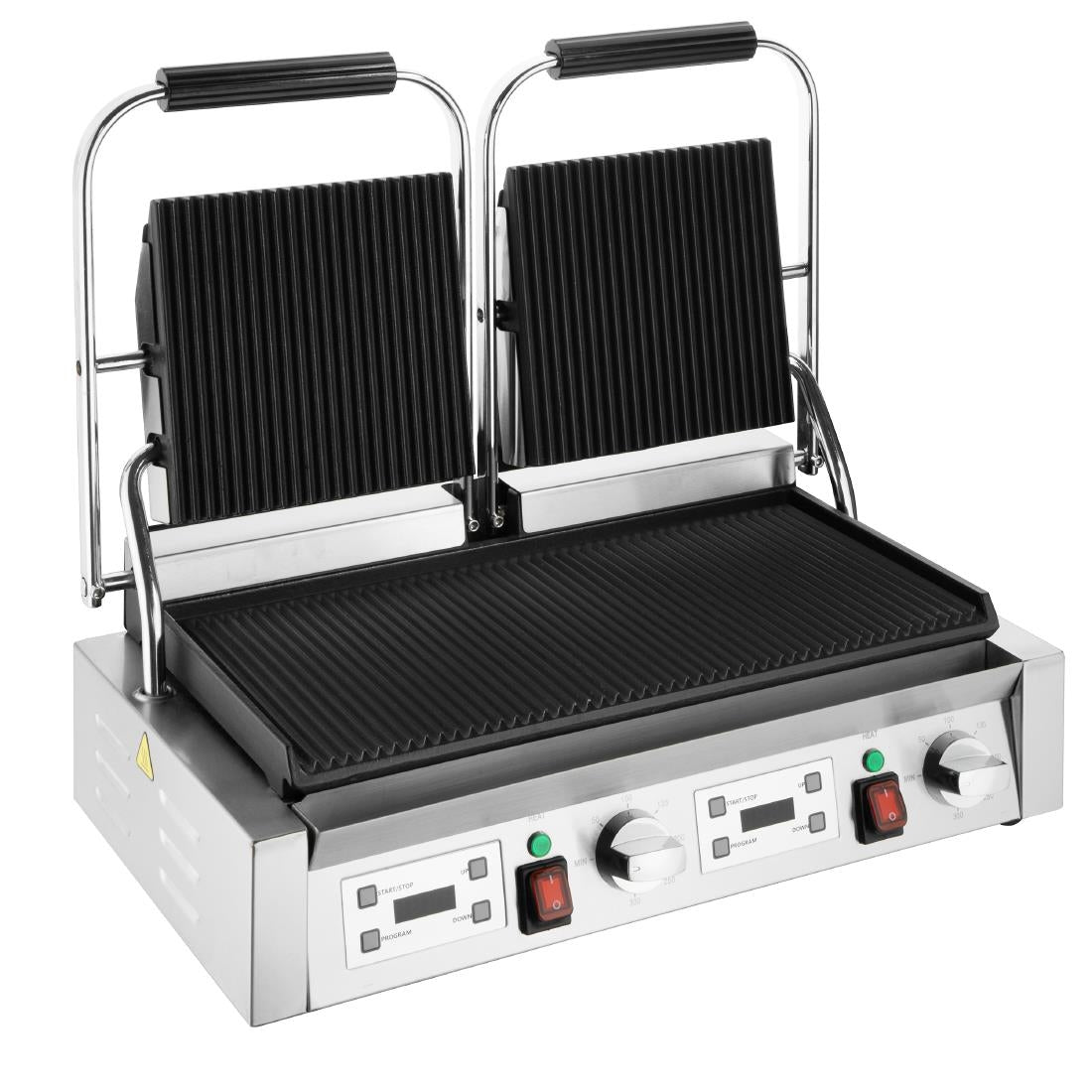 Buffalo Double Contact Grill Ribbed Plates
