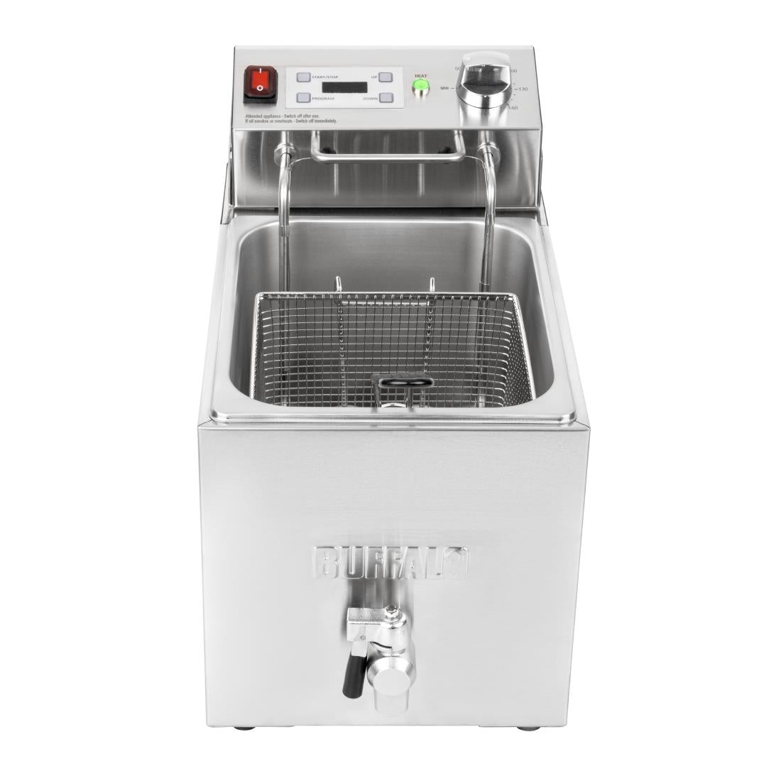 Buffalo Countertop Electric Fryer with Timer 8Ltr