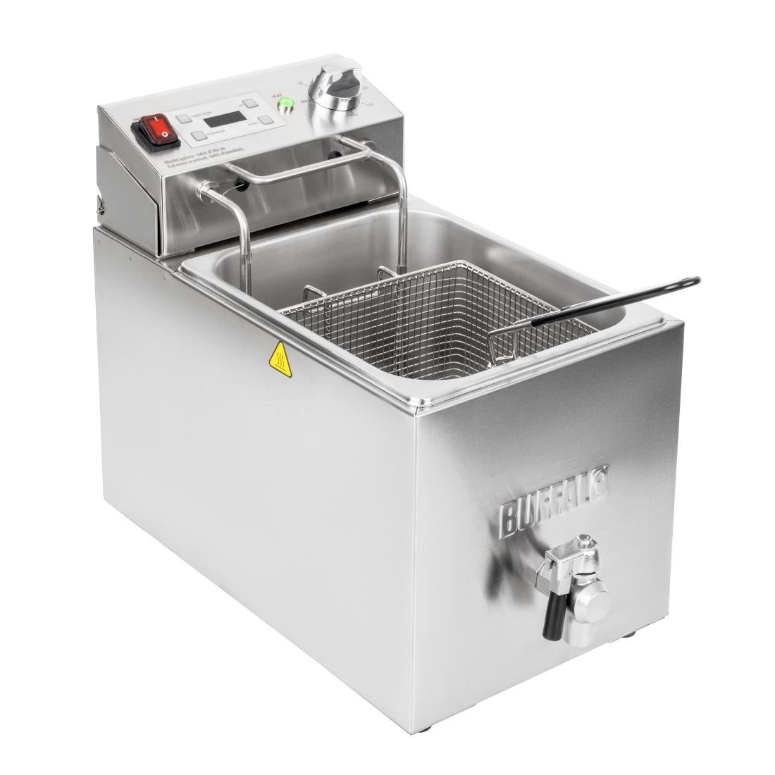 Buffalo Countertop Electric Fryer with Timer 8Ltr