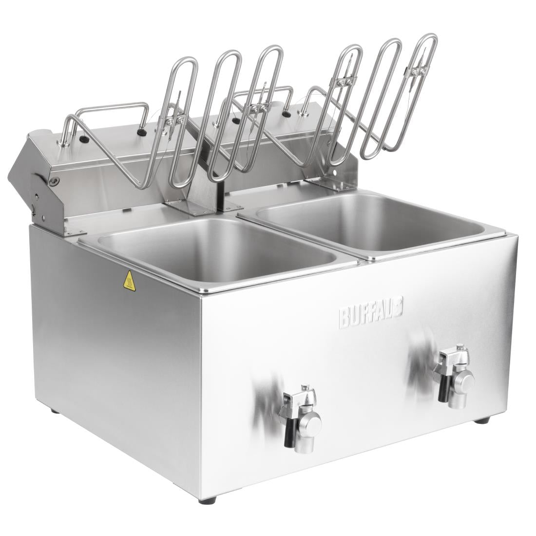 Buffalo Countertop Electric Fryer with Timer 2x8Ltr