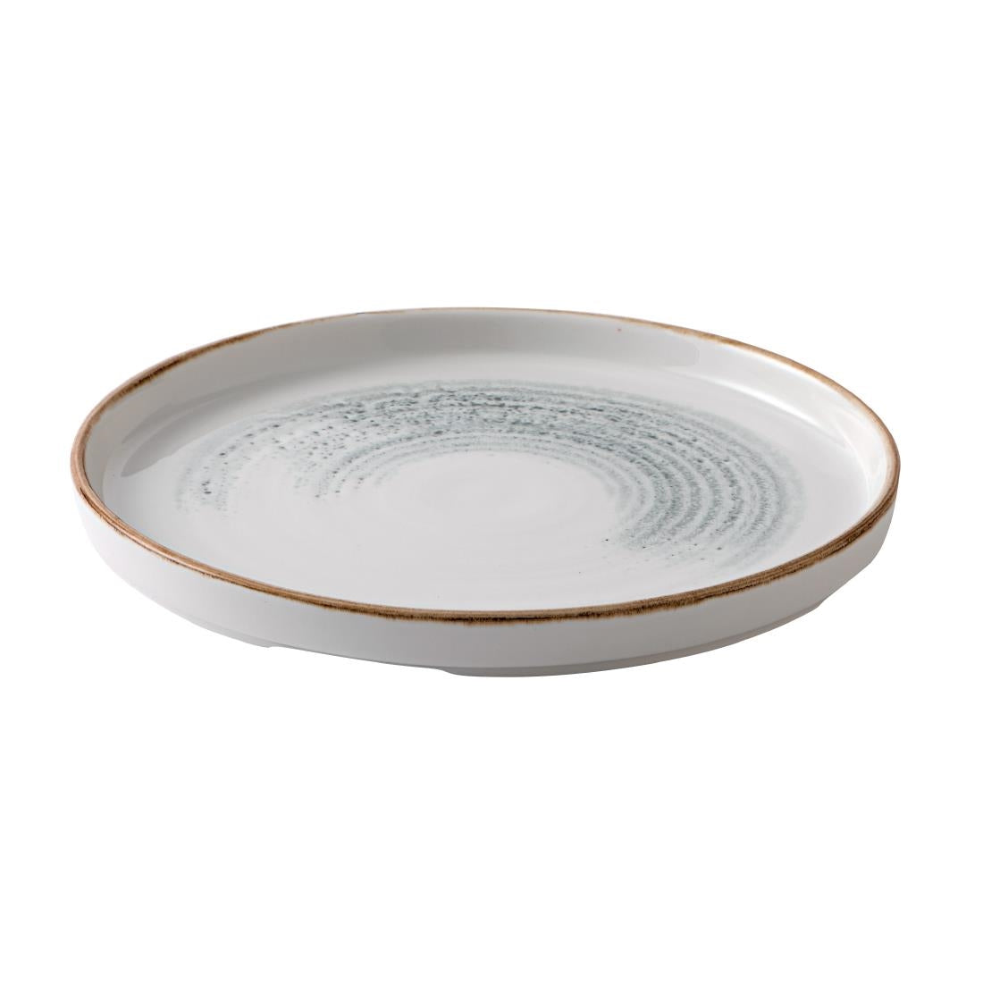 Churchill Homespun Accents Jasper Grey Walled Plates 220mm (6 Pack)