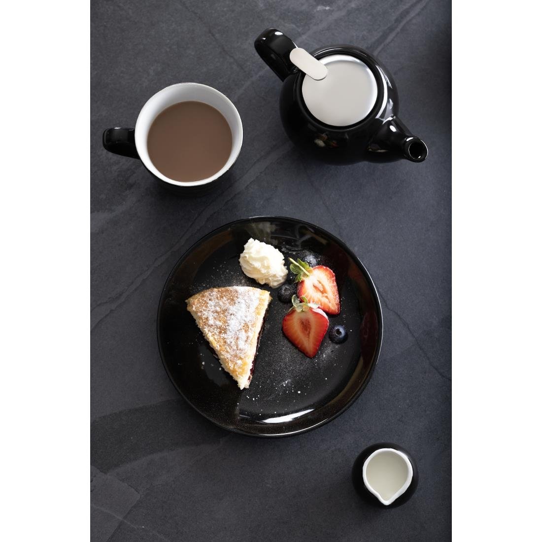 Olympia Cafe Coupe Plates Black 200mm (12 Pack)