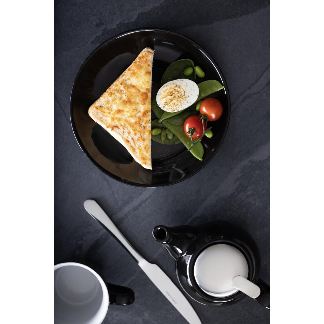 Olympia Cafe Coupe Plates Black 200mm (12 Pack)