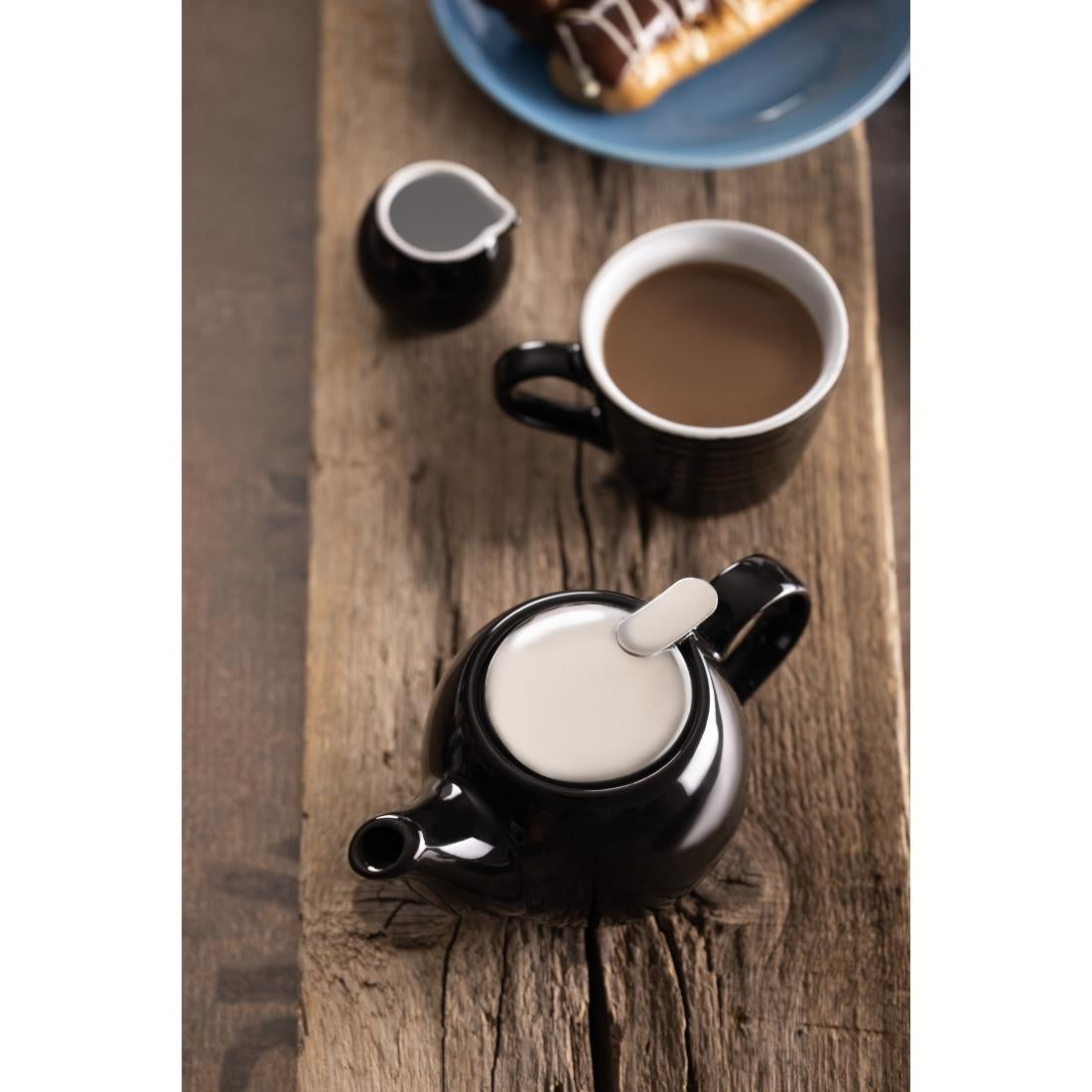 Olympia Cafe Aroma Mugs Black 230ml (6 Pack)