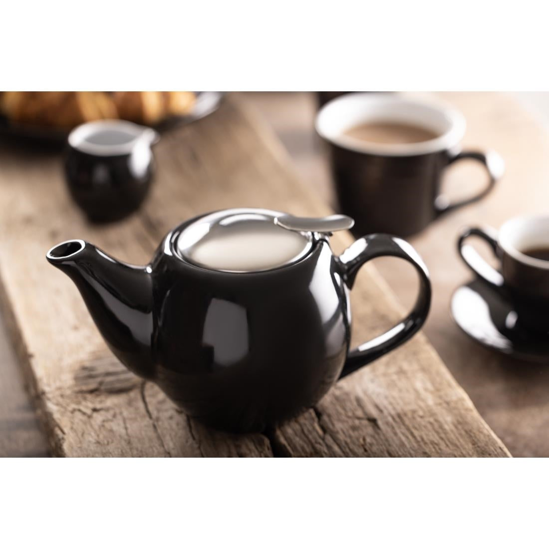 Olympia Cafe Teapot Black
