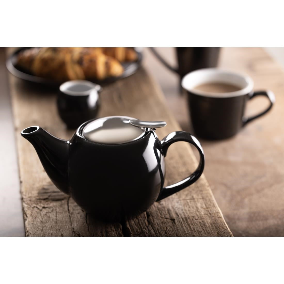 Olympia Cafe Teapot Black