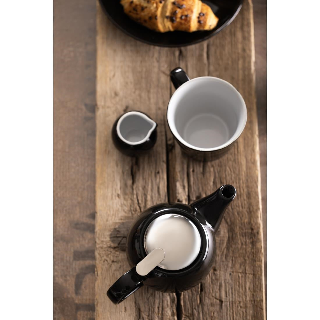 Olympia Cafe Aroma Mugs Black 230ml (6 Pack)