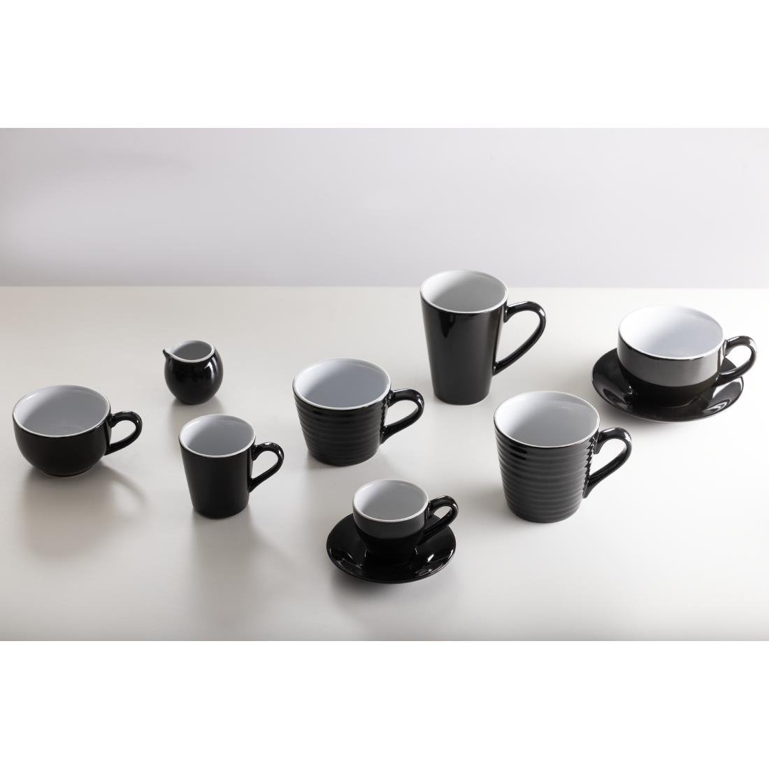 Olympia Cafe Aroma Mugs Black 230ml (6 Pack)