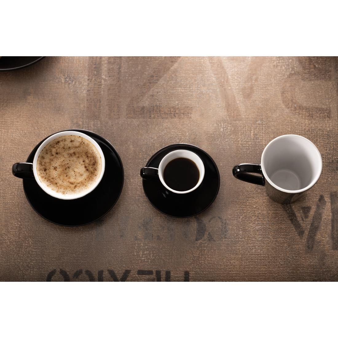 Olympia Cafe Cappuccino Cups Black 340ml (12 Pack)