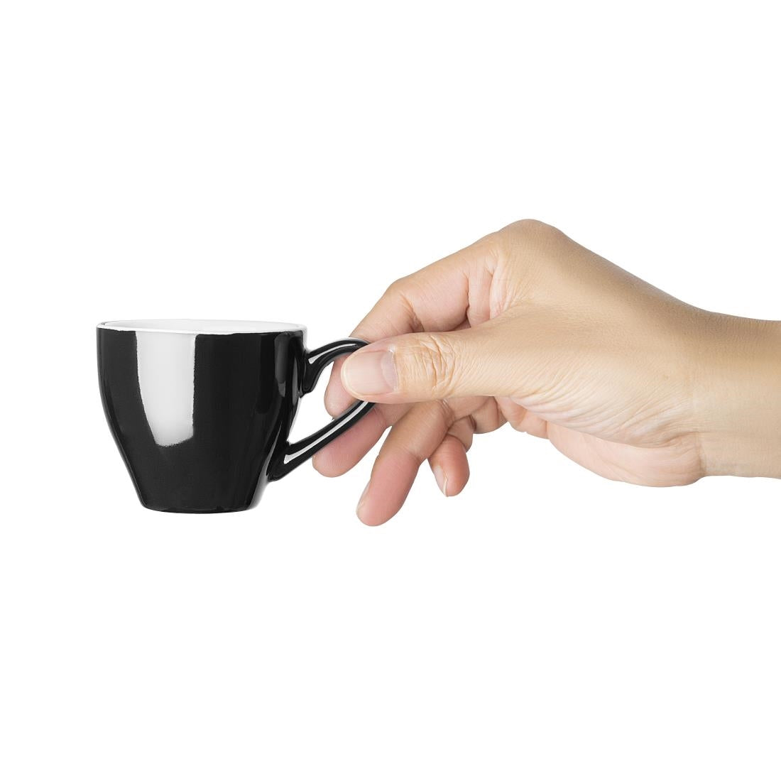 Olympia Cafe Espresso Cups Black 100ml (12 Pack)
