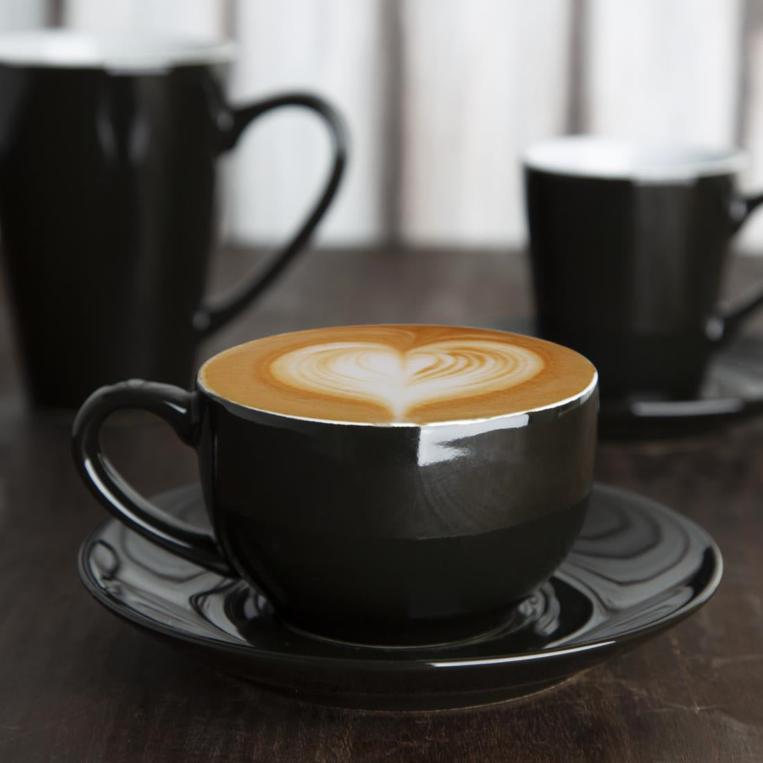 Olympia Cafe Coffee Cups Black 230ml (12 Pack)