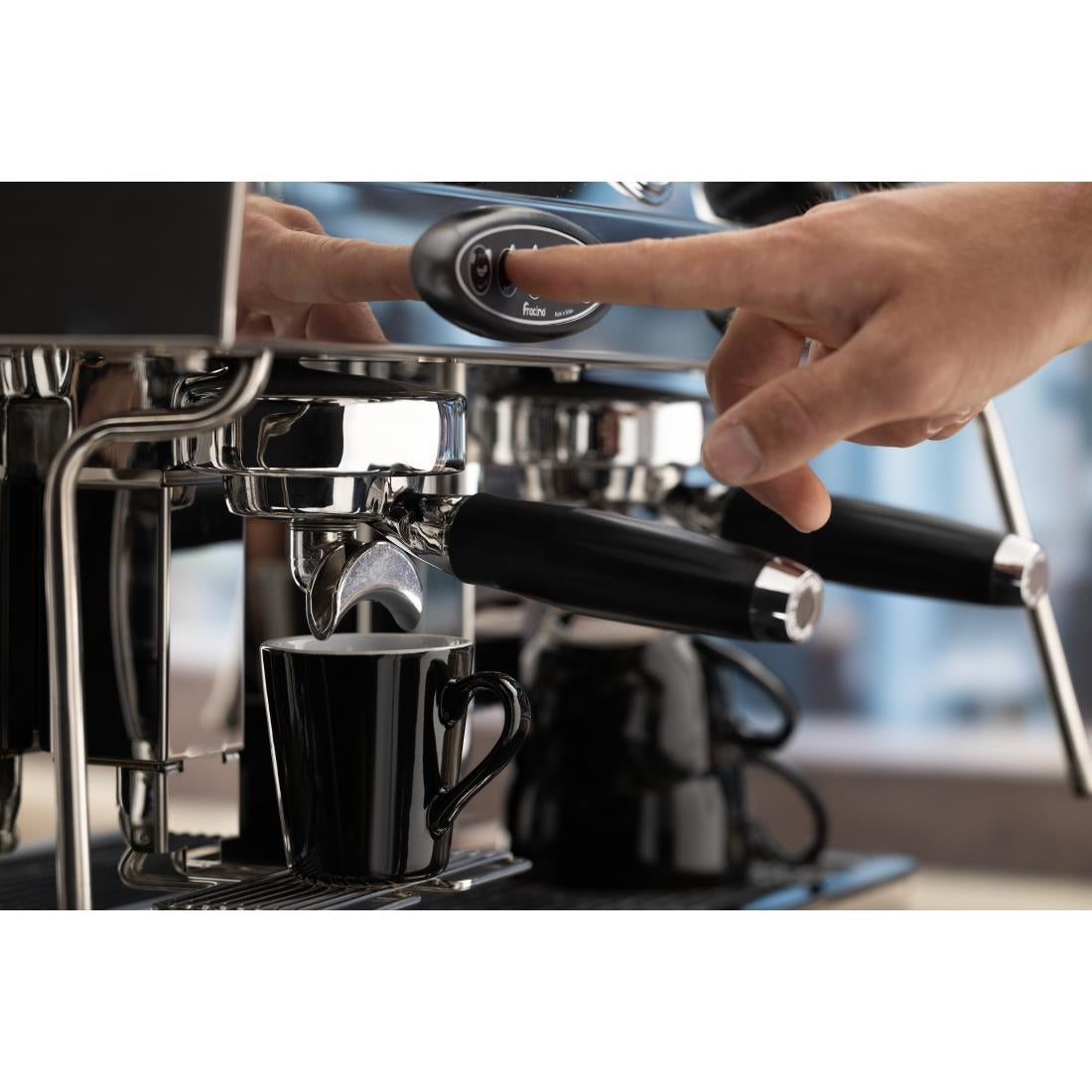 Olympia Cafe Flat White Cups Black 170ml (12 Pack)