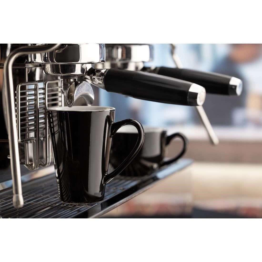 Olympia Cafe Latte Cups Black 340ml (12 Pack)