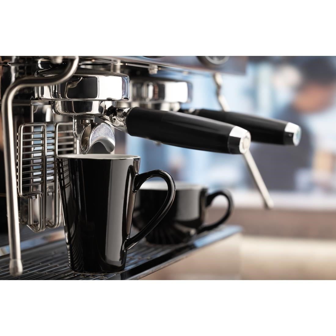 Olympia Cafe Latte Cups Black 340ml (12 Pack)