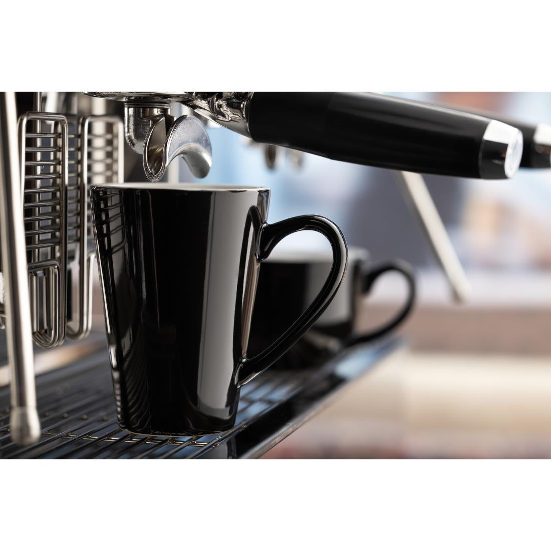 Olympia Cafe Latte Cups Black 340ml (12 Pack)