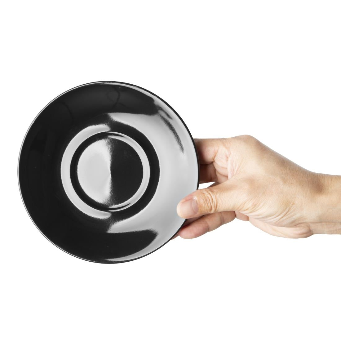 Olympia Cafe Saucers Black 154mm (12 Pack)