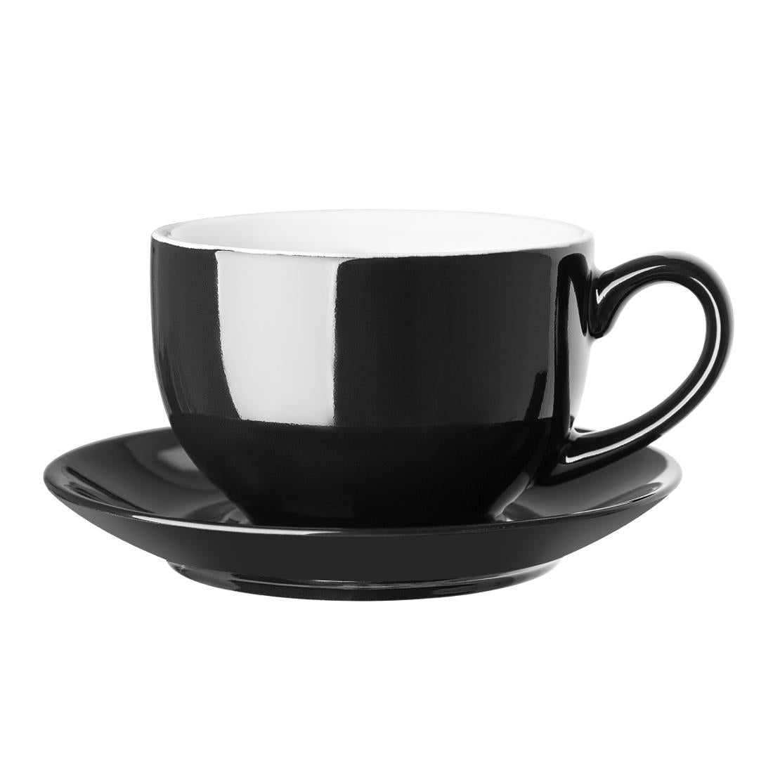Olympia Cafe Saucers Black 154mm (12 Pack)