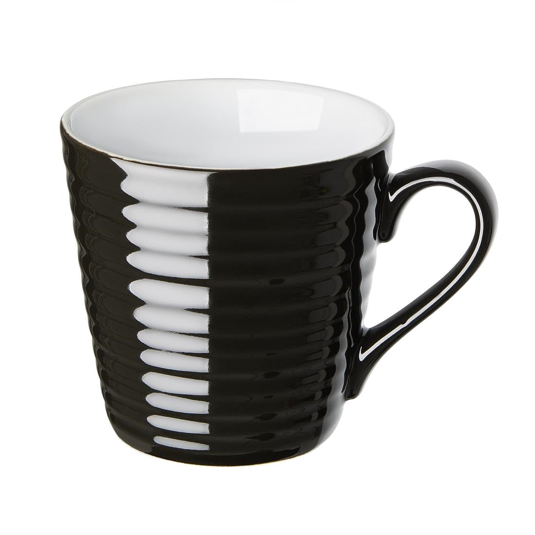 Olympia Cafe Aroma Mugs Black 340ml (6 Pack)