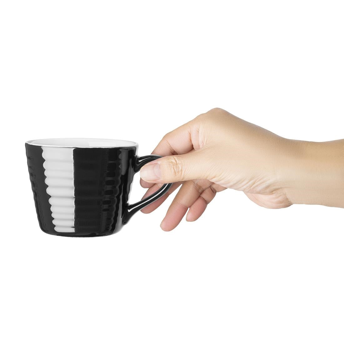 Olympia Cafe Aroma Mugs Black 230ml (6 Pack)
