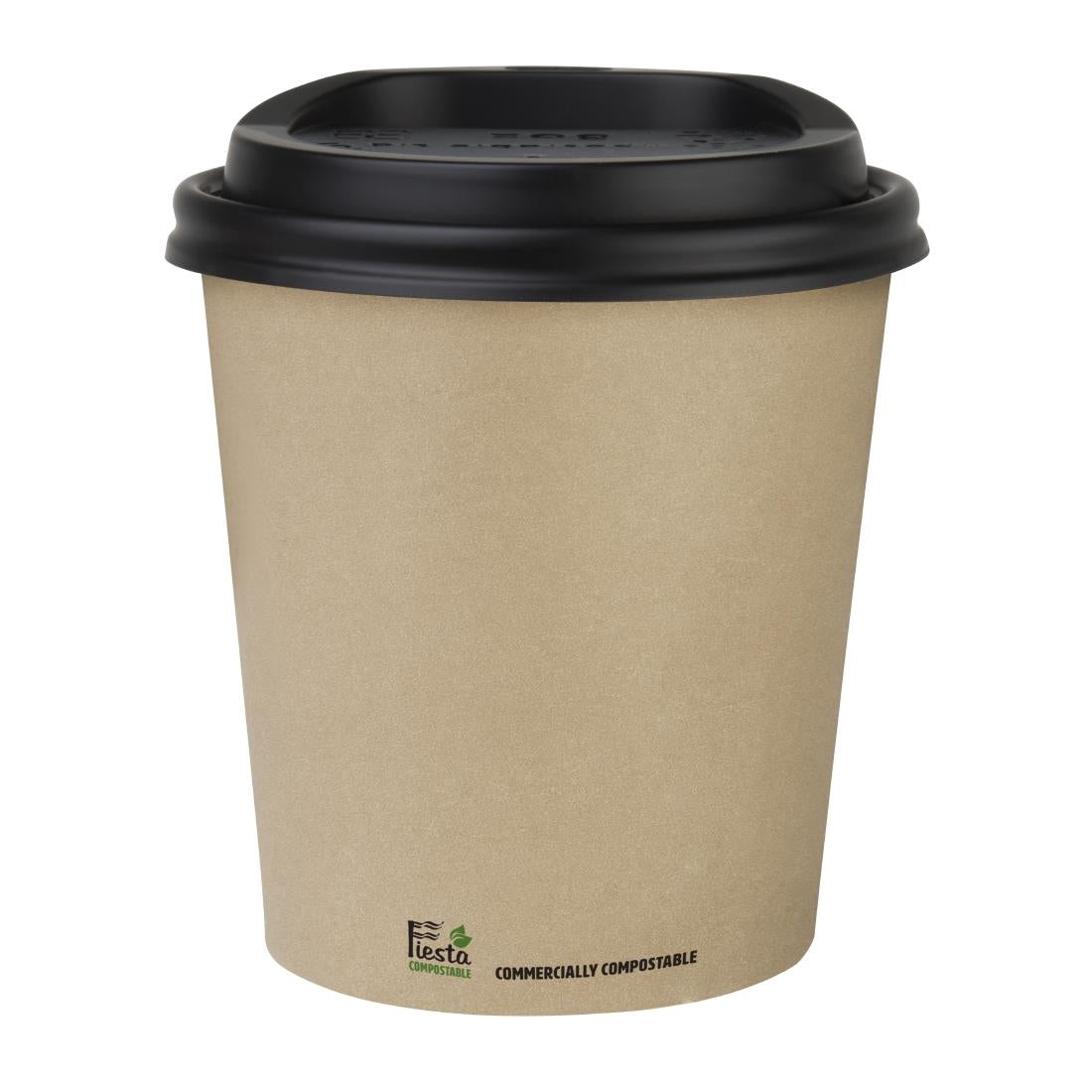Fiesta Compostable Coffee Cups Single Wall 8oz (50 Pack)