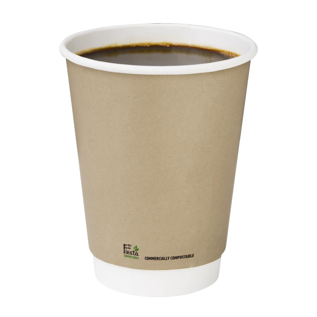 Fiesta Compostable Coffee Cups Double Wall 340ml (500 Pack)