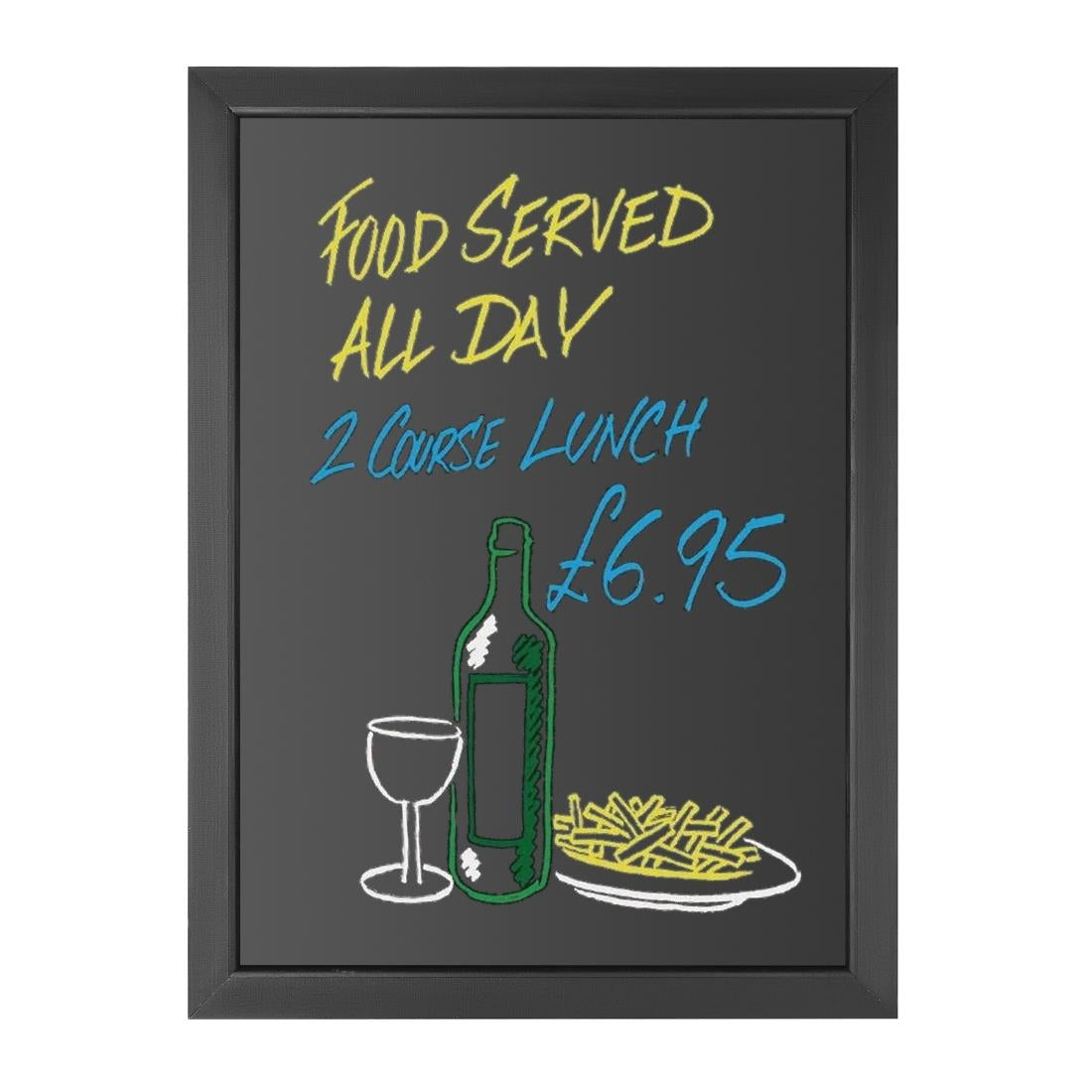 Olympia Wallboard Black Wooden Frame 600x800mm