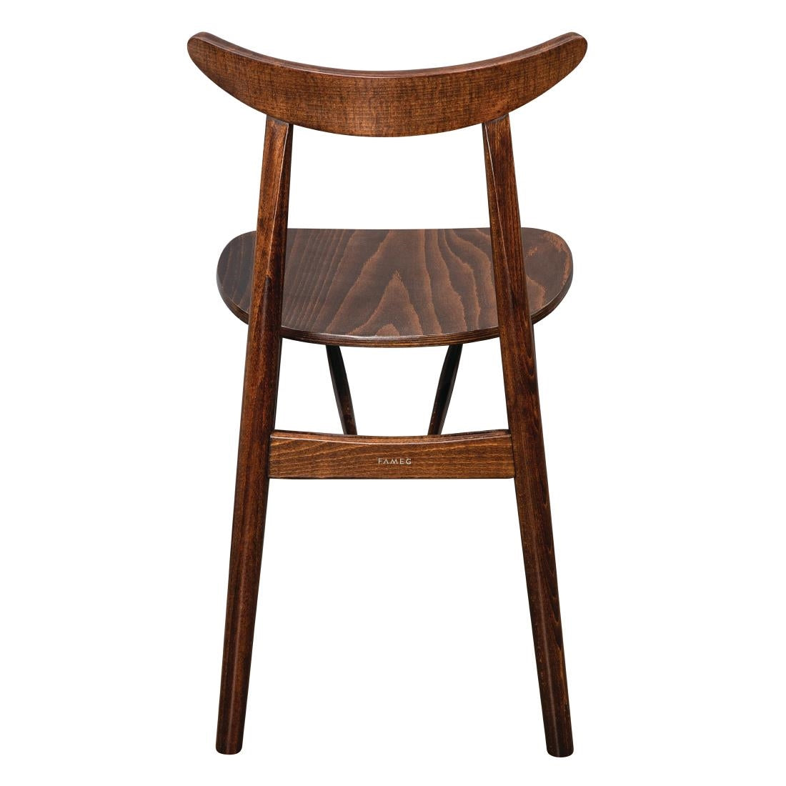 Fameg Walnut Cowhorn Side Chair (2 Pack)