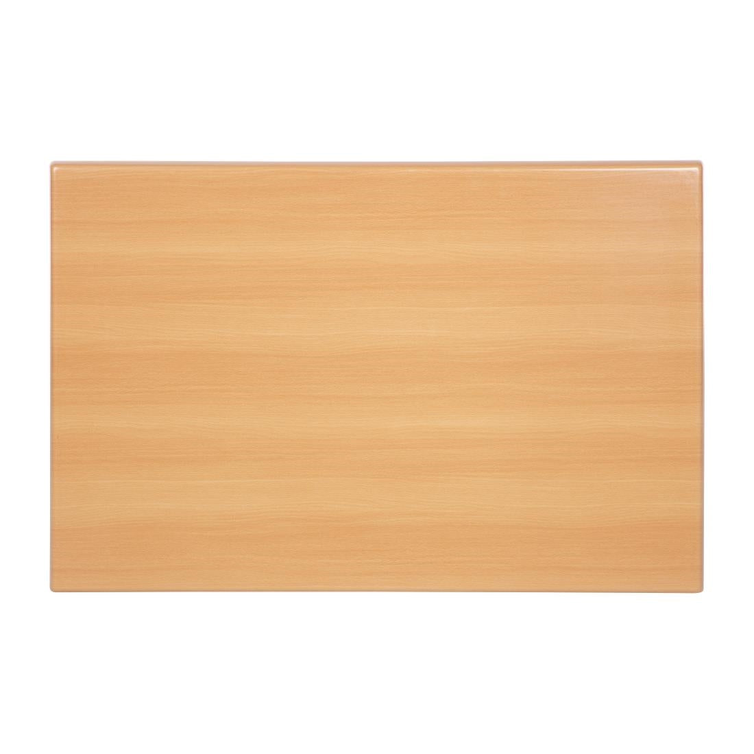 Bolero Pre-drilled Rectangular Tabletop Beech Effect
