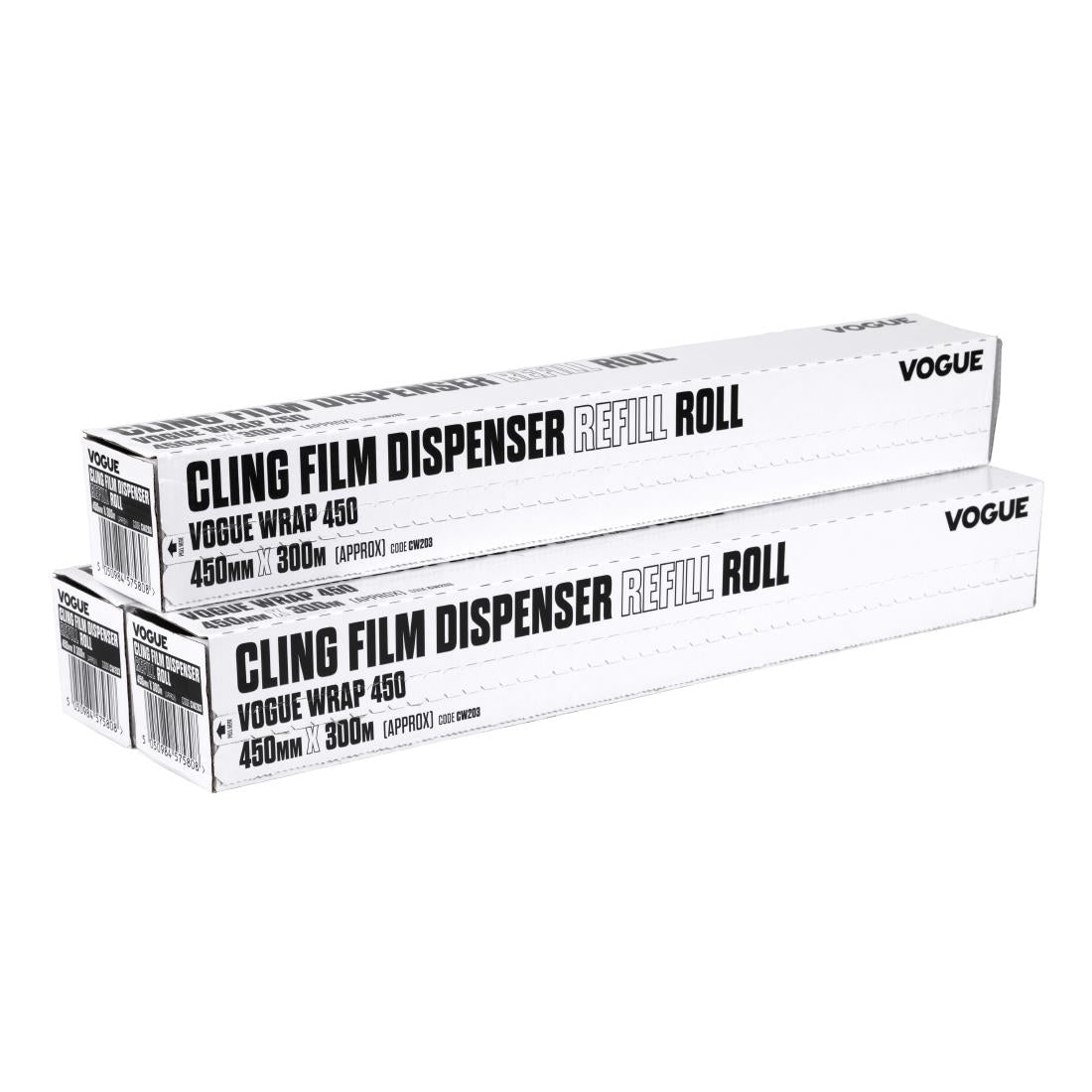 Vogue Cling Film 300m fits Wrap450 Dispenser (3 Pack)