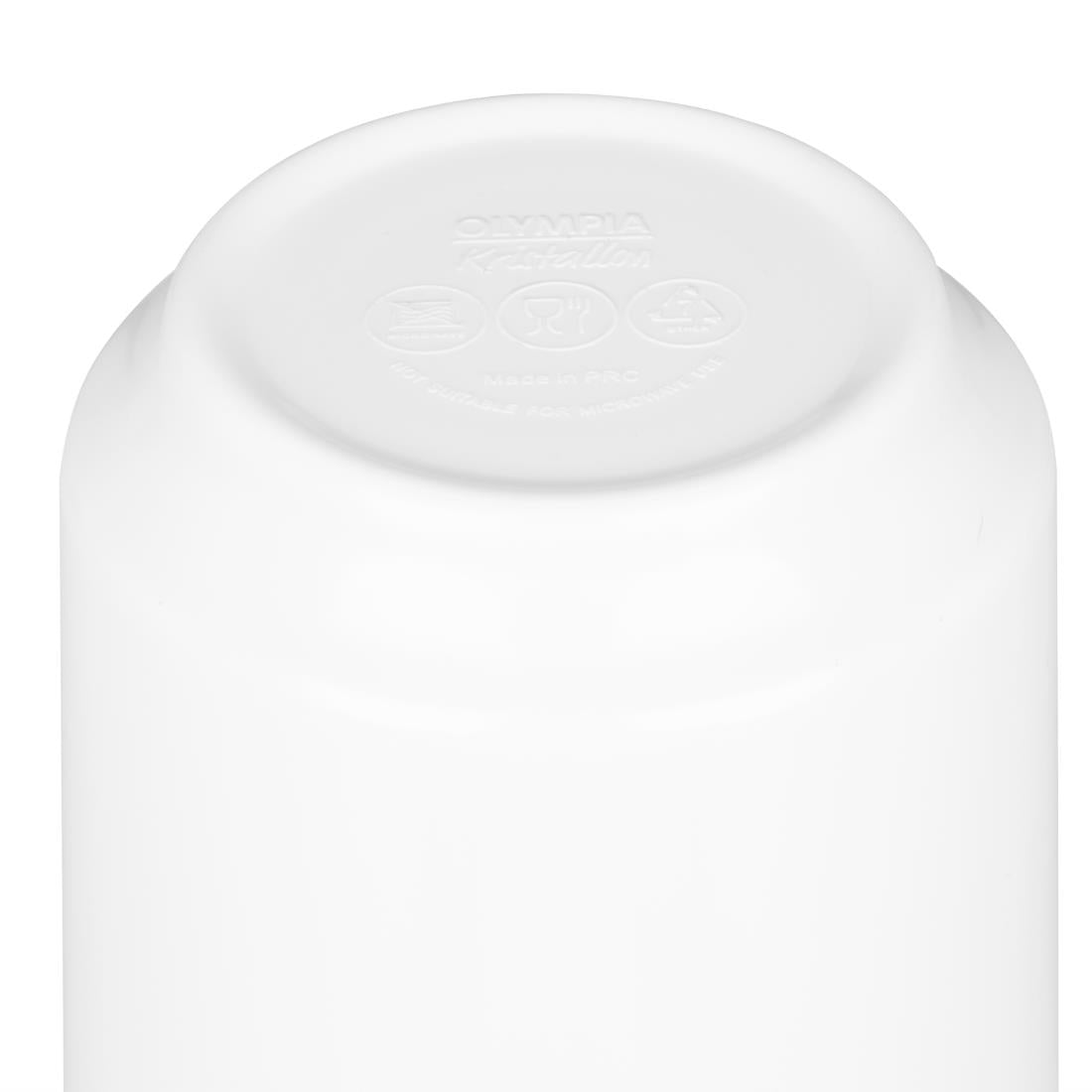 Olympia Kristallon Melamine Mugs White 340ml 12oz (6 Pack)