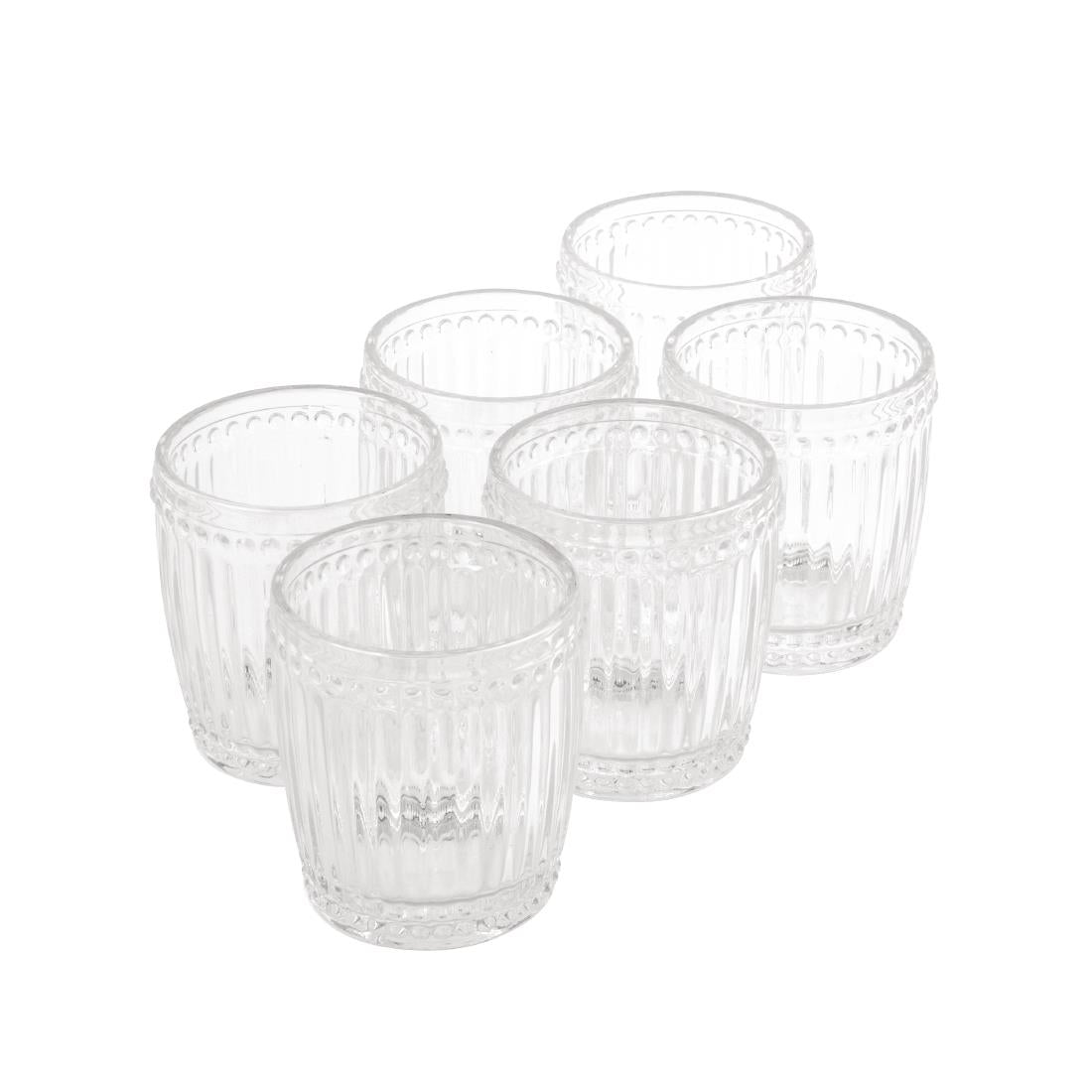 Olympia Baroque Whisky Glasses Clear 325ml (6 Pack)