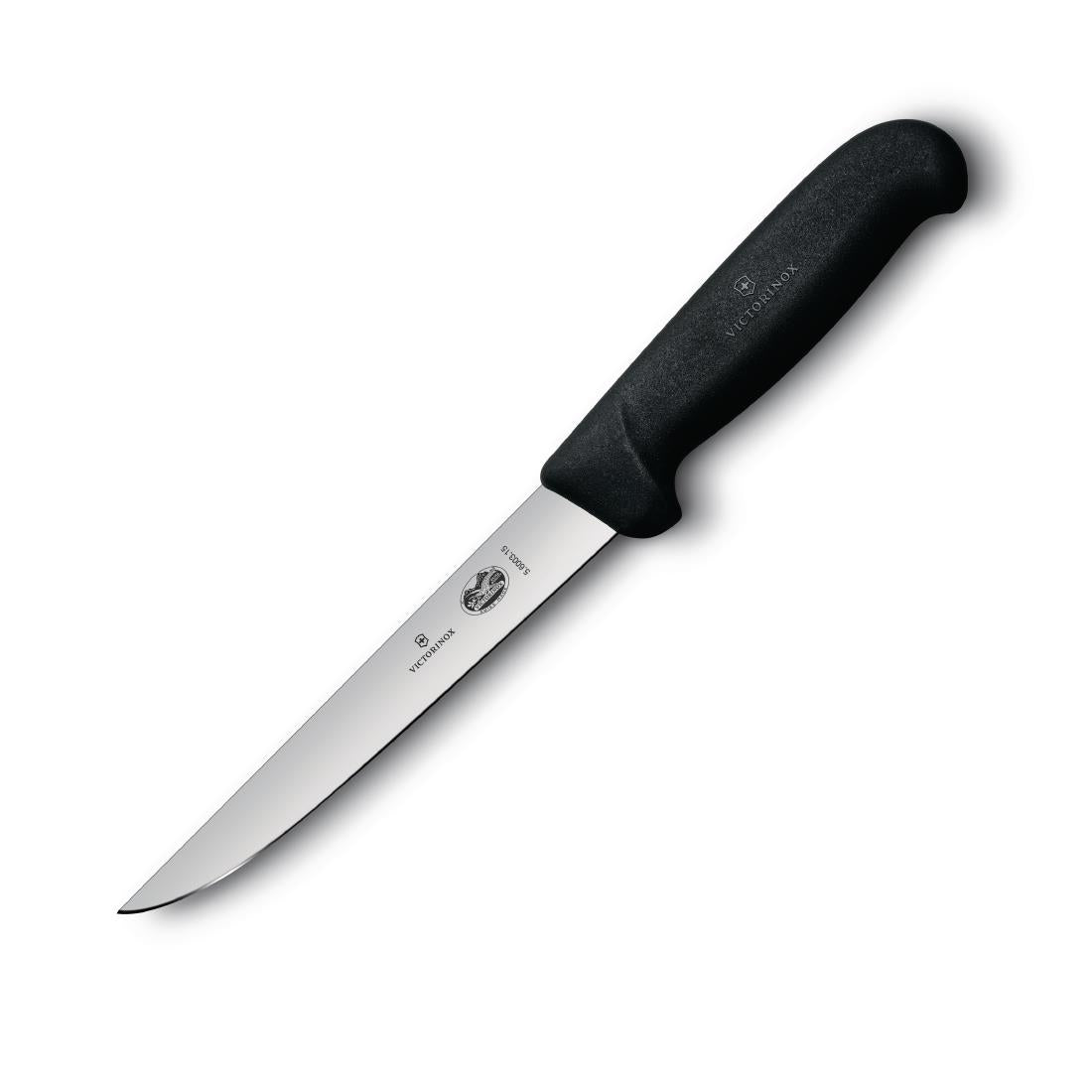 Victorinox Fibrox Straight Boning Knife Black 15cm