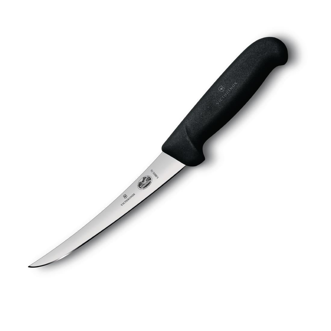 Victorinox Fibrox Curved Narrow Boning Knife Black 15cm