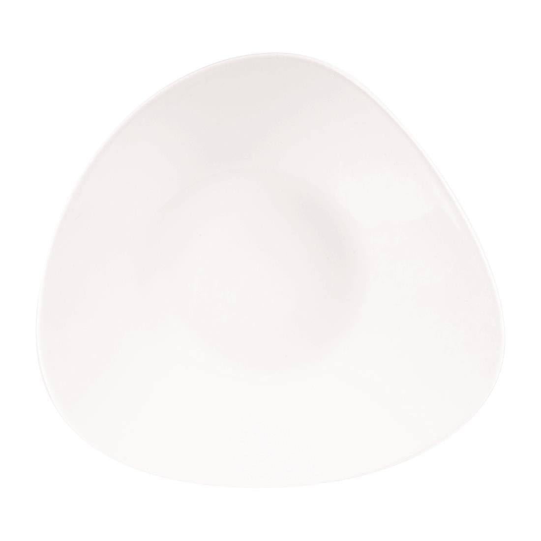 Churchill Lotus Triangular Shallow Bowls White 278mm (12 Pack)