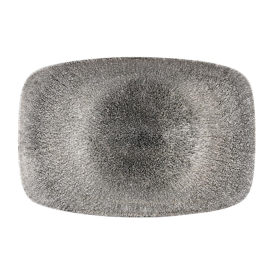 Churchill Studio Prints Raku Rectangular Plates Quartz Black 245 x 355mm (6 Pack)