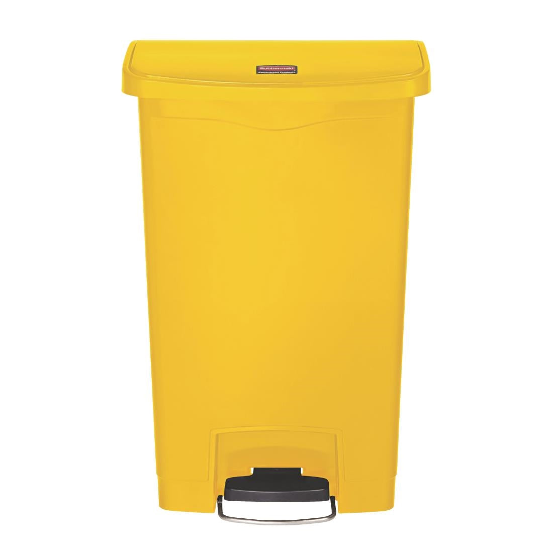 Rubbermaid Slim Jim Step-On Pedal Bin Yellow 50Ltr