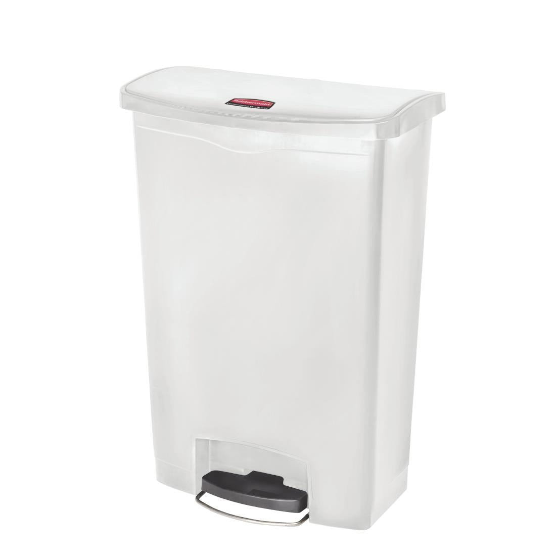 Rubbermaid Slim Jim Step-On Pedal Bin White 90Ltr