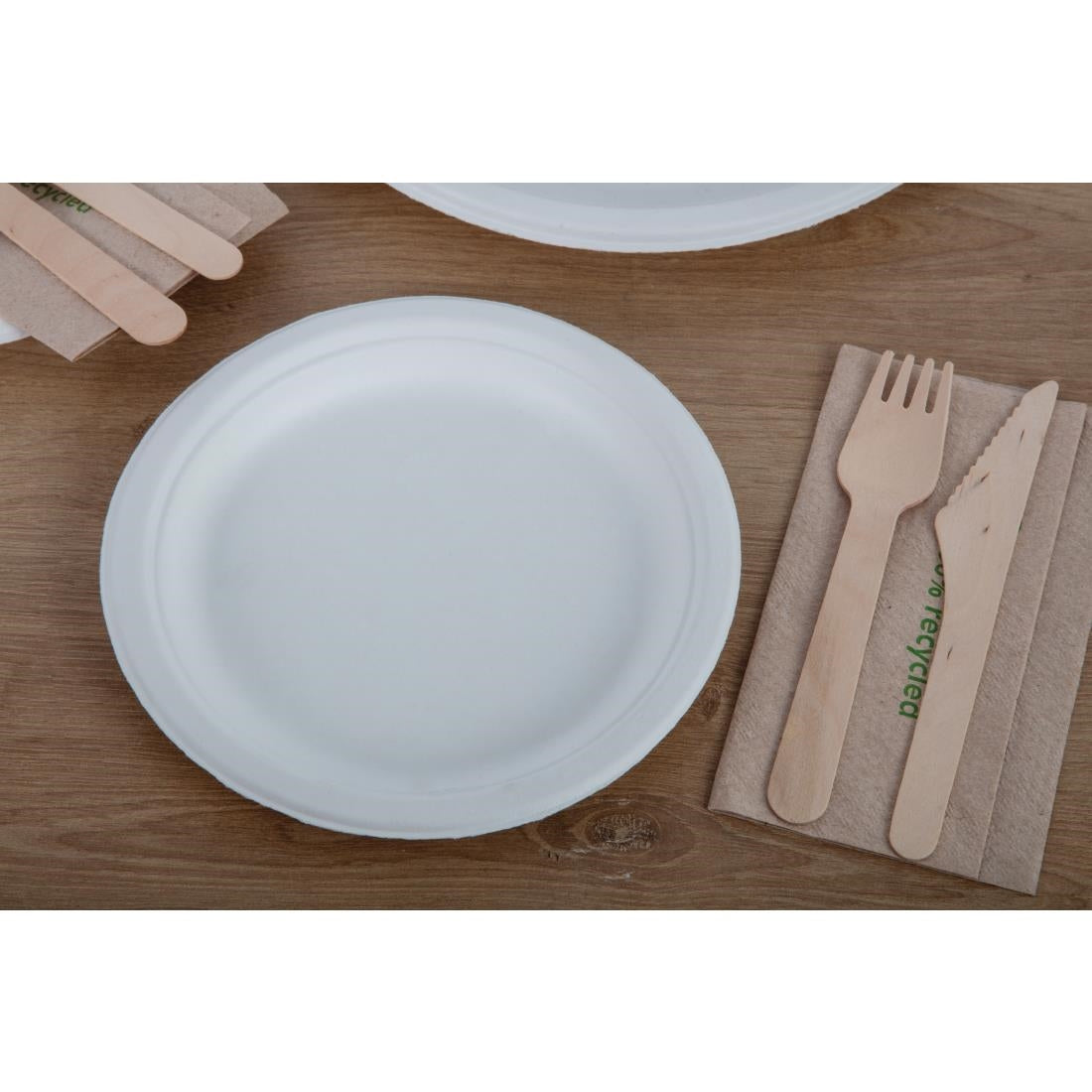 Fiesta Compostable Bagasse Plates Round 179mm (50 Pack)