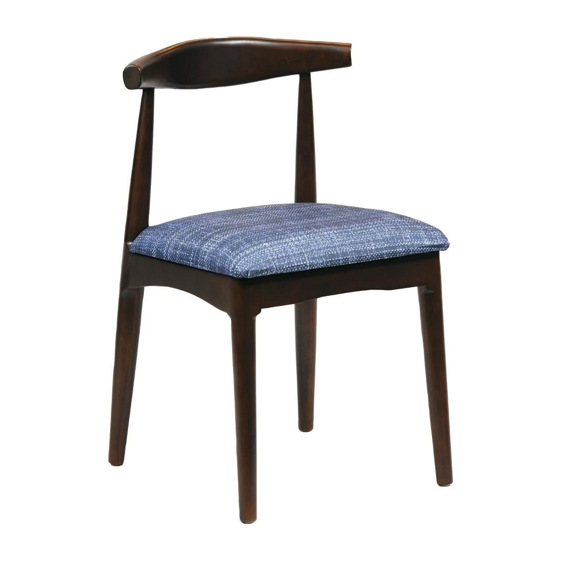 Austin Dining Chair Dark Walnut with Helbeck Midnight Seat (2 Pack)