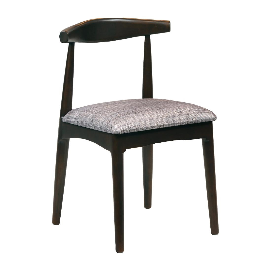 Austin Dining Chair Dark Walnut with Helbeck Charcoal Seat (2 Pack)