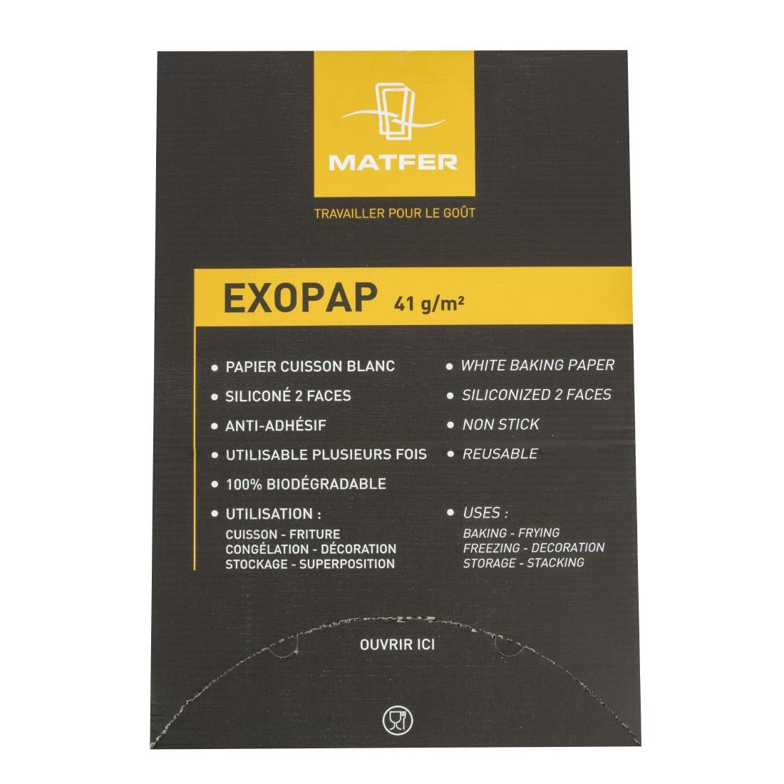 Matfer Bourgeat Exopap Baking Paper 600 x 400mm (500 Pack)